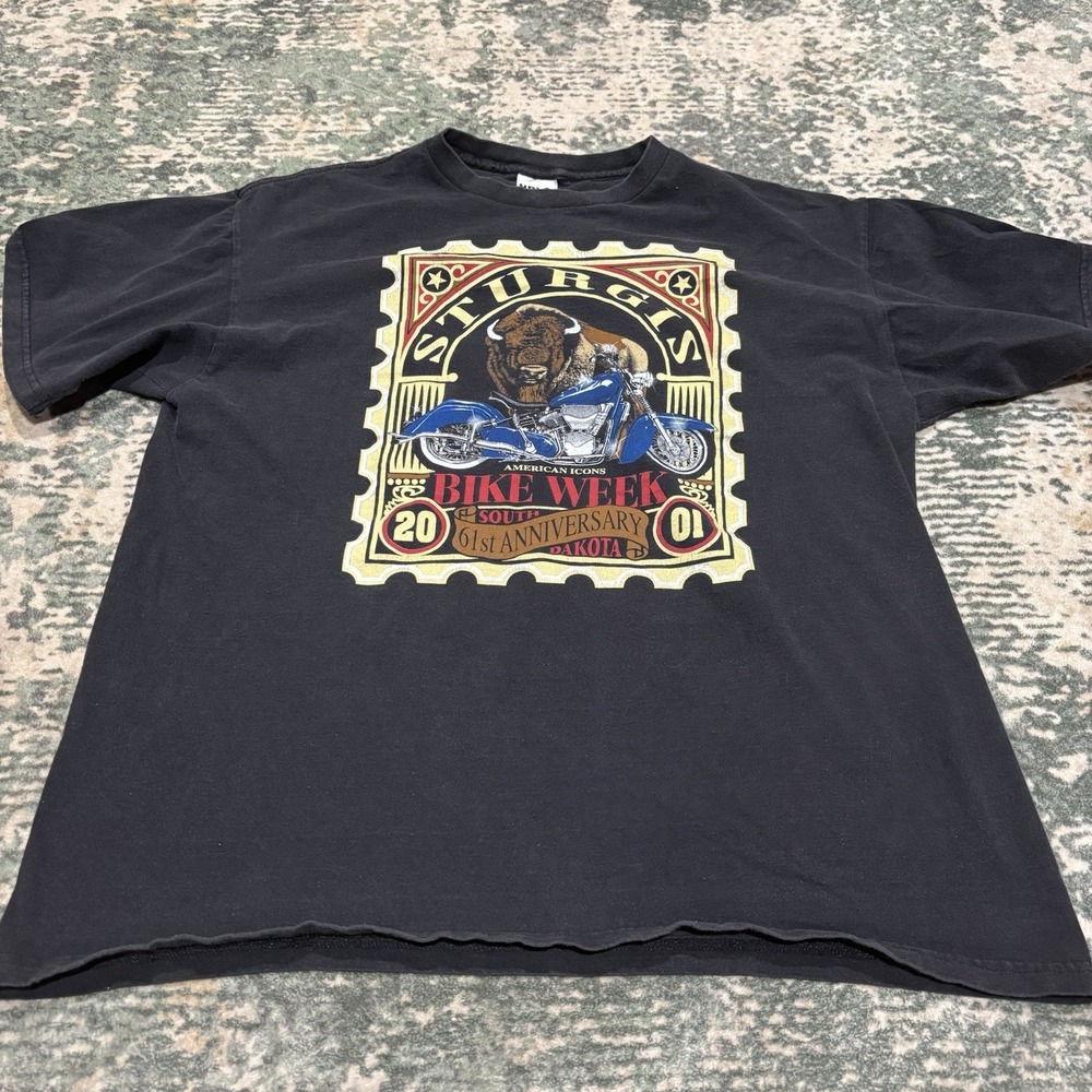 vintage 2001 HRLA Sturgis 61st Anniversary Bike Week t-shirt XL Made In USA